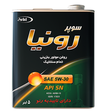 روغن موتور بنزینی ایرانول Super Ronia با تاییدیه رنو