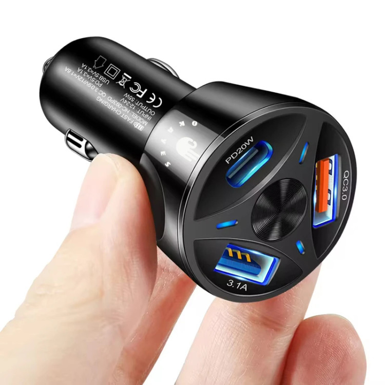 شارژر فندکی 38 وات اکی یس مدل PD1QC3USB200